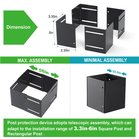 Wanhork protector quick installation with overlapping L-shaped pieces