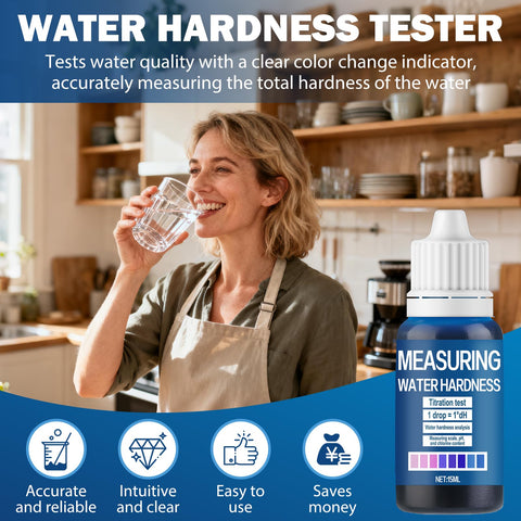 WANJAO test kit showing color change from red to blue for hardness.