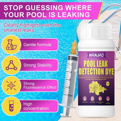 WANJAO injection closeup shows dye flow revealing leak direction