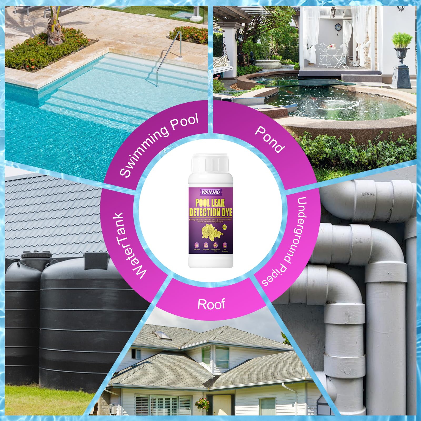 WANJAO glow visible at night highlights leaks with minimal water disturbance
