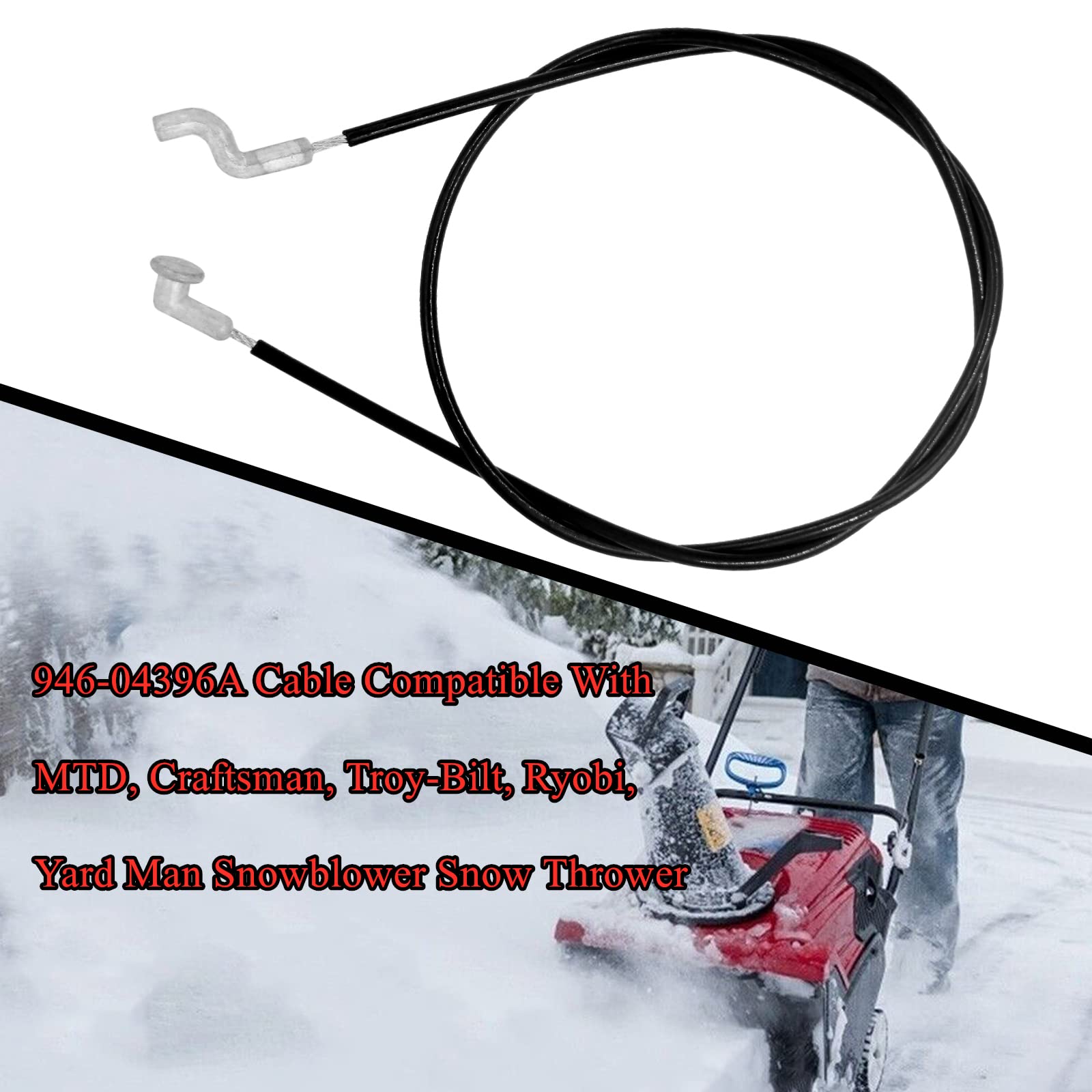 Wanotine 21.5-inch speed selector cable for various snow throwers