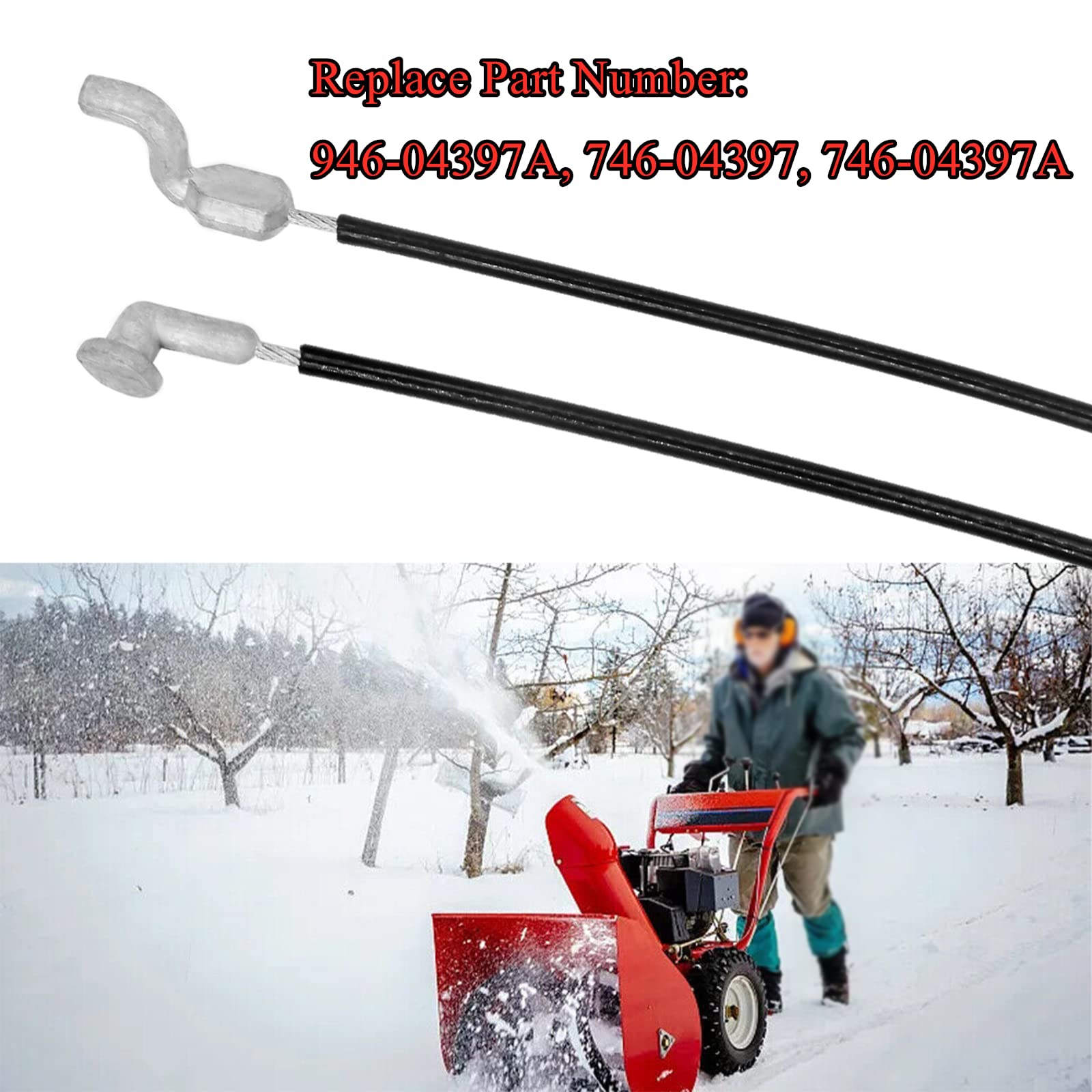 Wanotine snowblower speed selector cable compatible with MTD and Craftsman
