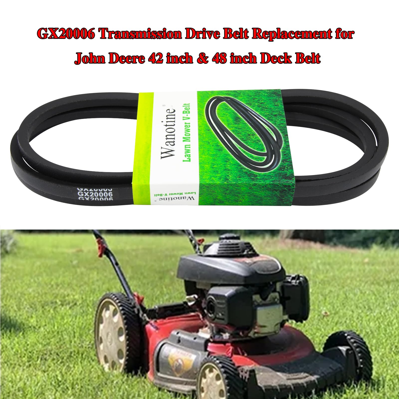 GX20006 replacement for UC30568 on John Deere tractors, reliable belt option