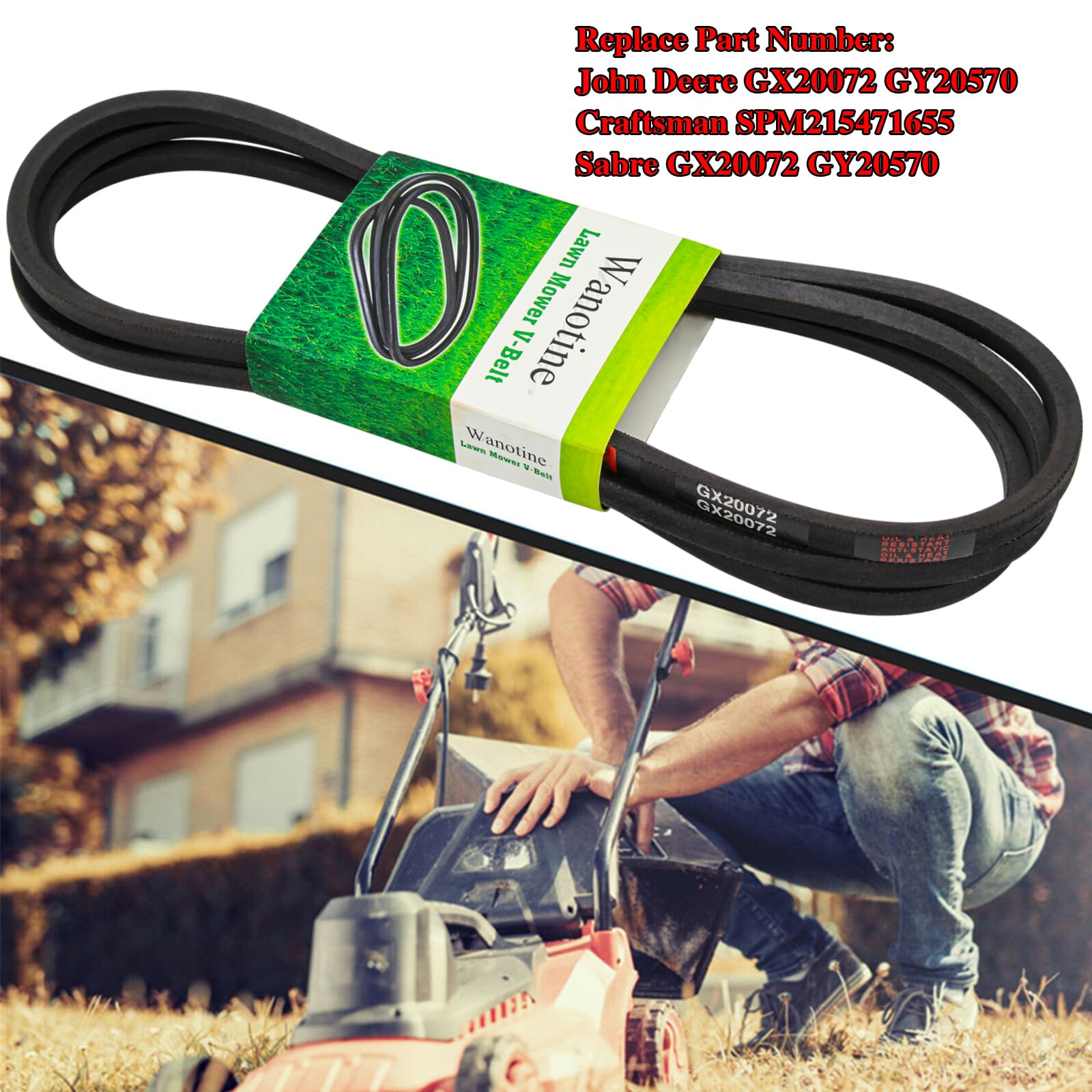 Wanotine GX20072 belt with ruler for accurate length check