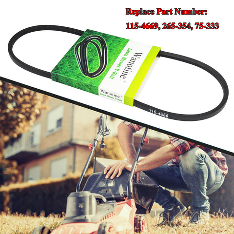 Wanotine lawn mower drive belt 3/8x33-1/4; easy install for 22 inch mowers.