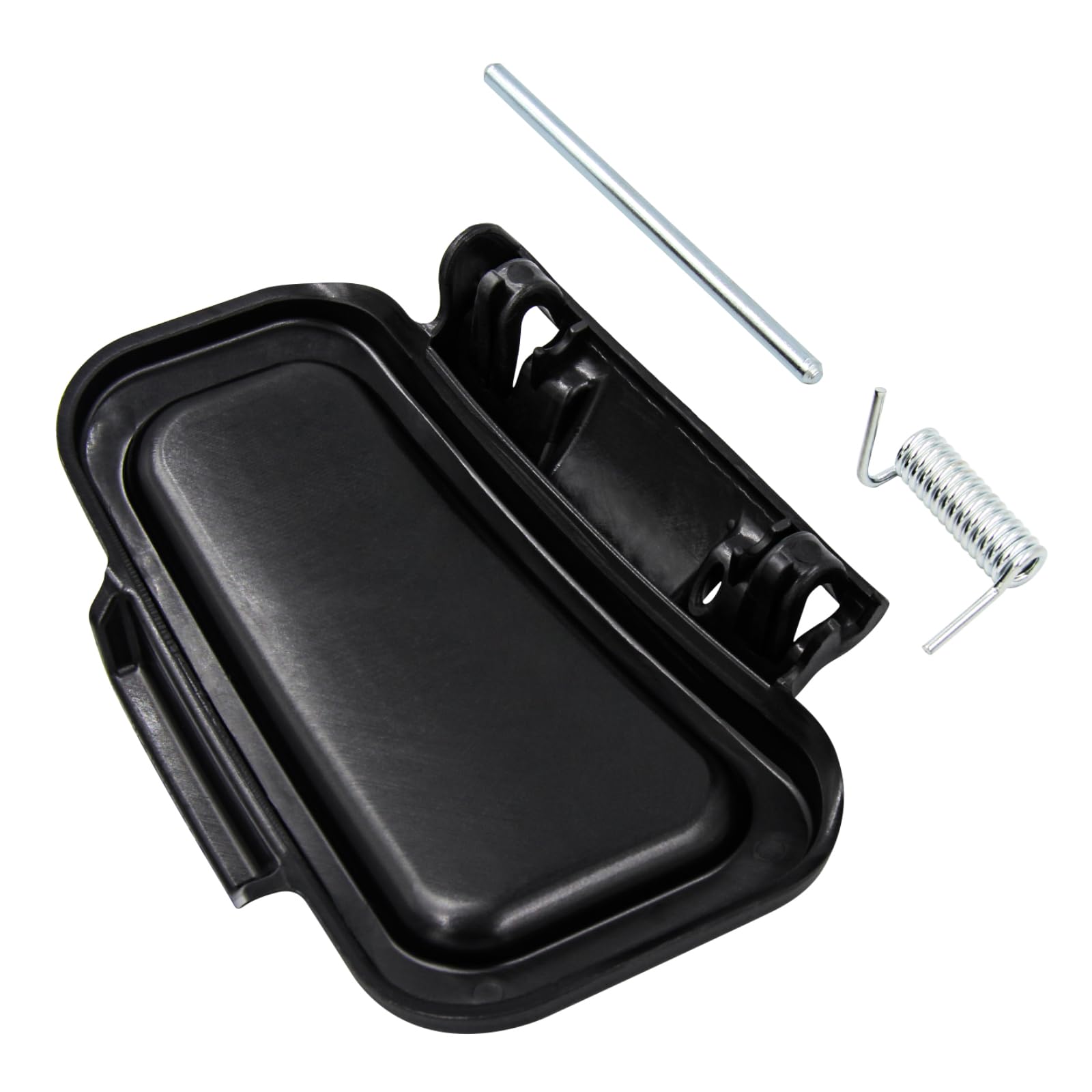 Wanotine spring torsion assembly enhances deflector stability during mowing.