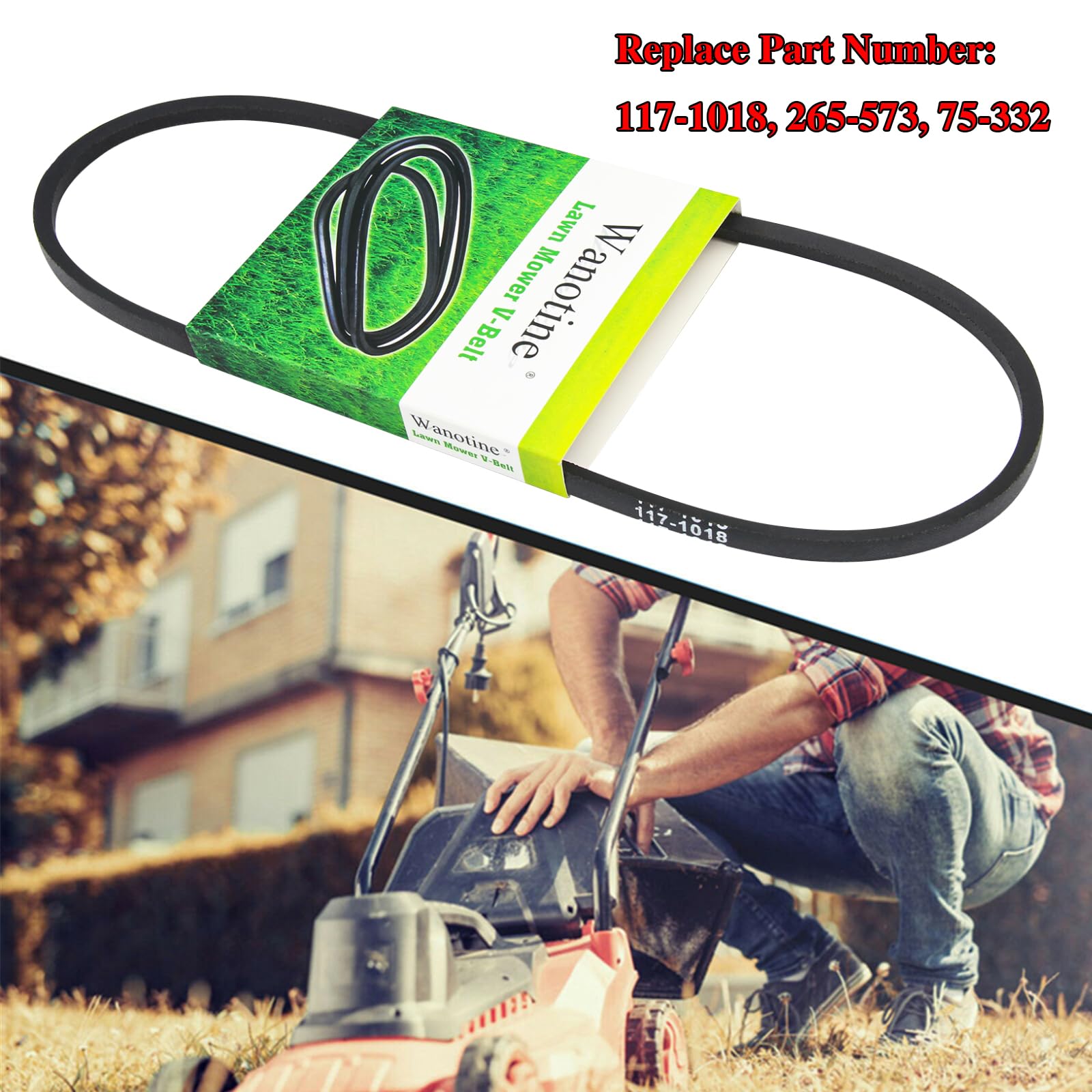 Wanotine Toro Recycler compatibility chart shows 22‑inch mower fit.