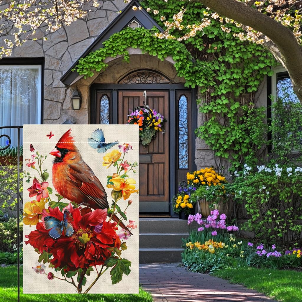 Wanpluml Double-sided pattern garden flag visible from all angles in outdoor spaces.