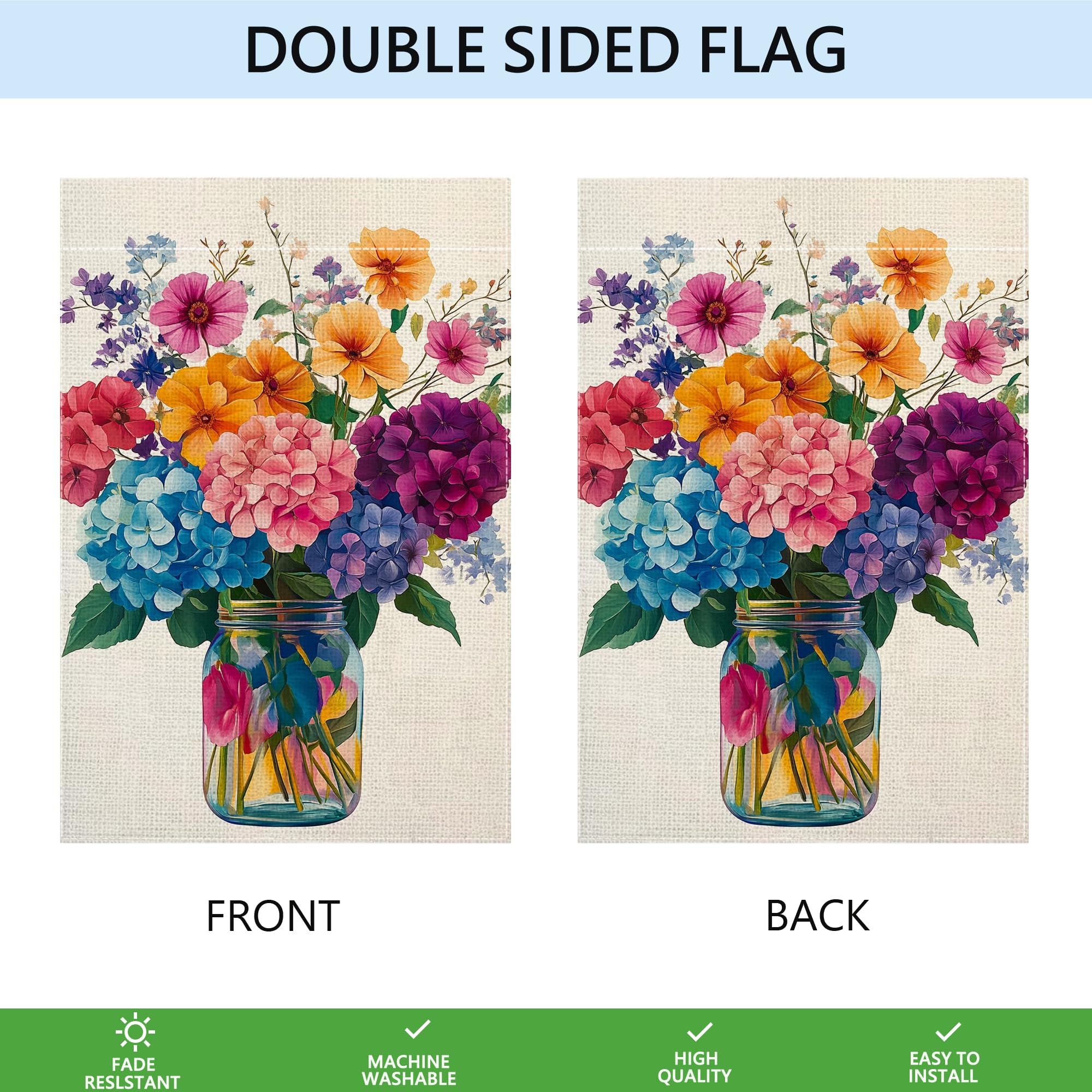 Wanpluml easy-install garden flag fits standard flagpoles