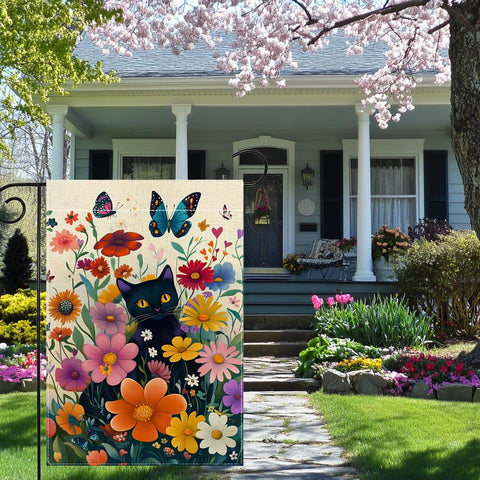 Wanpluml patio-ready flag adds cheerful color to yard, porch, or balcony.