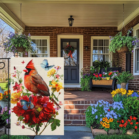 Wanpluml Patio yard lawn outdoor flag enhances curb appeal in any outdoor area.