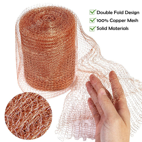 Closeup of Wanqueen copper mesh weave showing sturdy, dense strands.