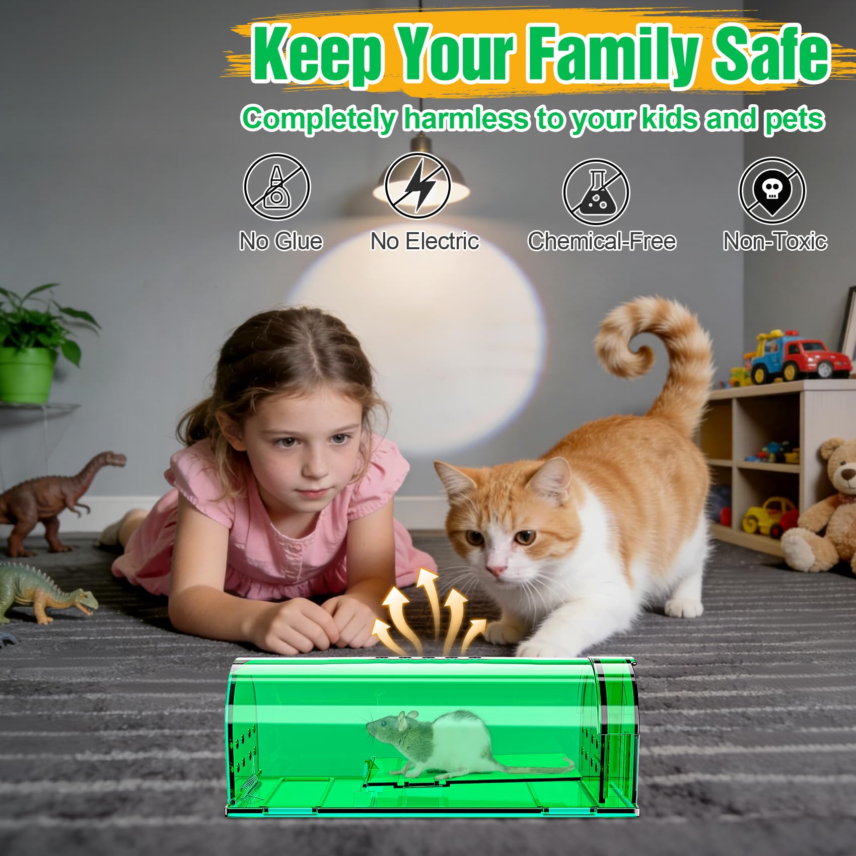 Wanqueen humane mice trap bait-entry illustrates no-harm capture in homes.