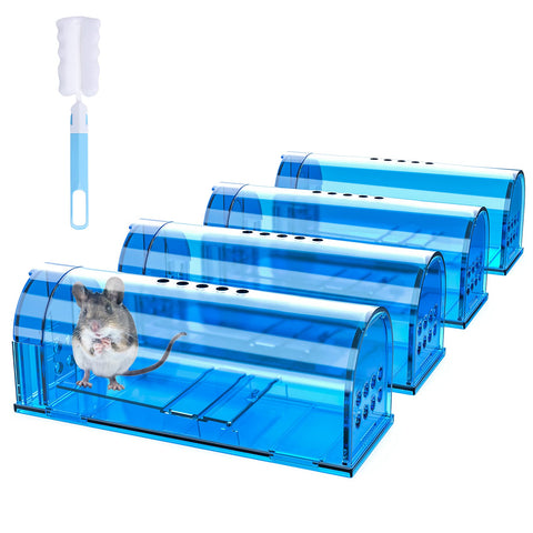 Wanqueen humane mouse traps package shows easy setup and reusable design for quick use.