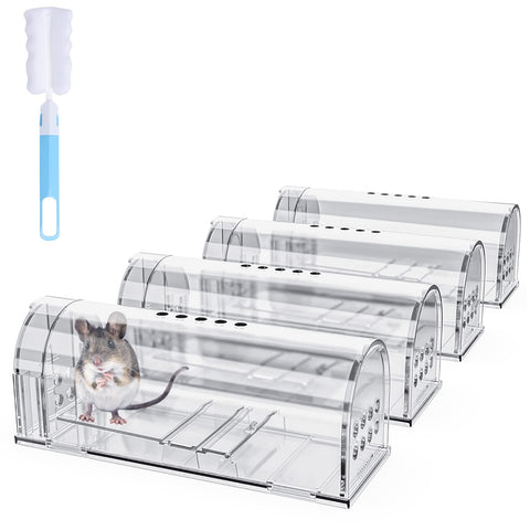 Wanqueen humane mouse traps set for no-kill live catch indoors and outdoors