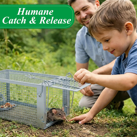 Wanqueen humane rat trap pedal door closes quickly for humane release