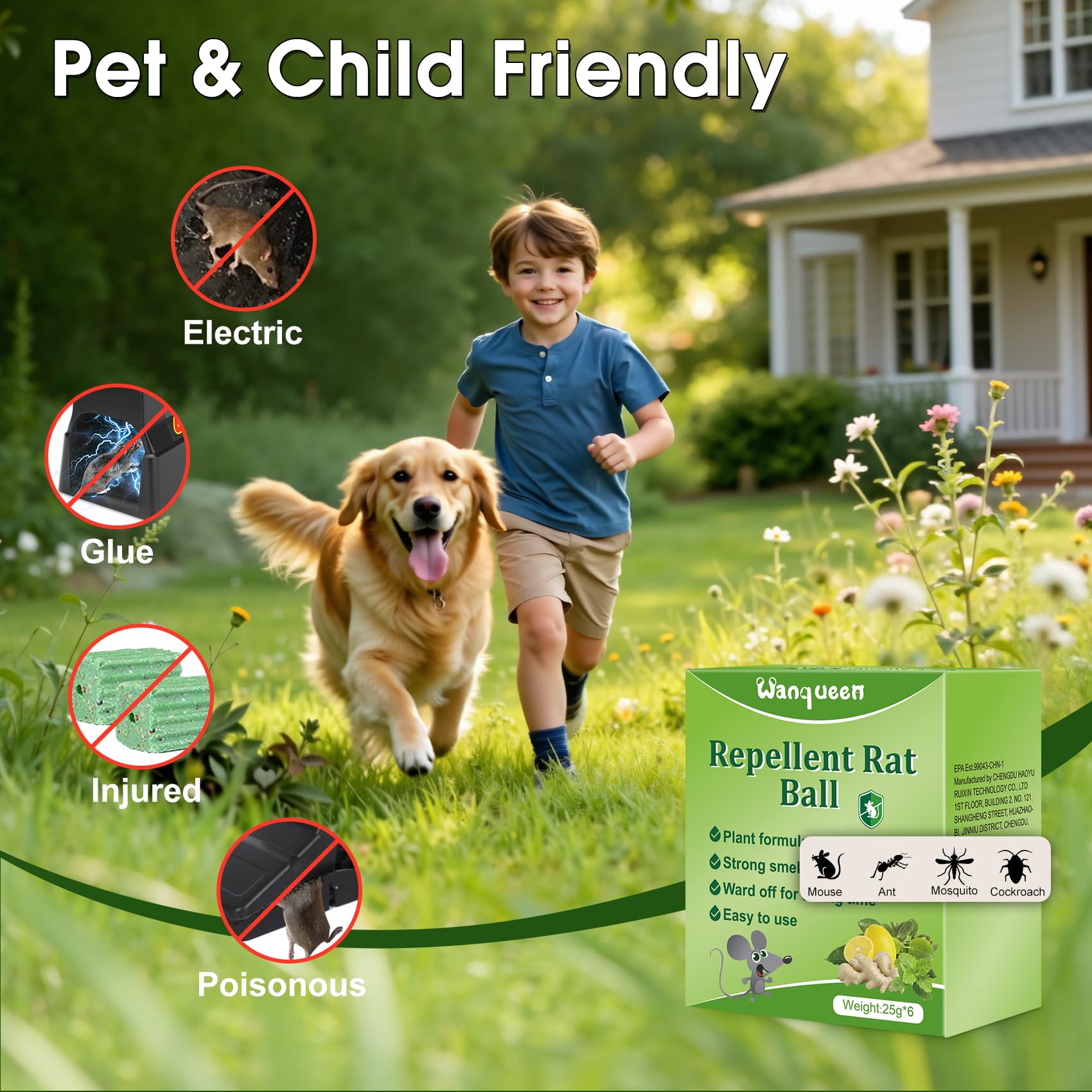 Wanqueen indoor-outdoor application showing versatile usage in garage or kitchen for deterrence