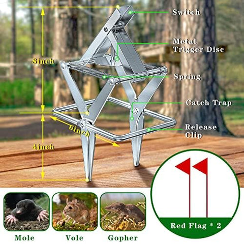 Wanqueen Mole Trap compact-storage design makes transportation and storage easy.
