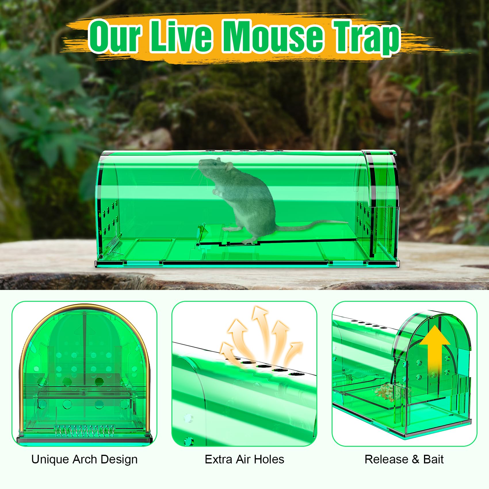 Wanqueen reusable trap with cleaning brush for simple maintenance after use.