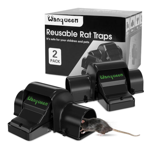 Wanqueen reusable rat trap with dual-entry design for indoor use and efficient capture.