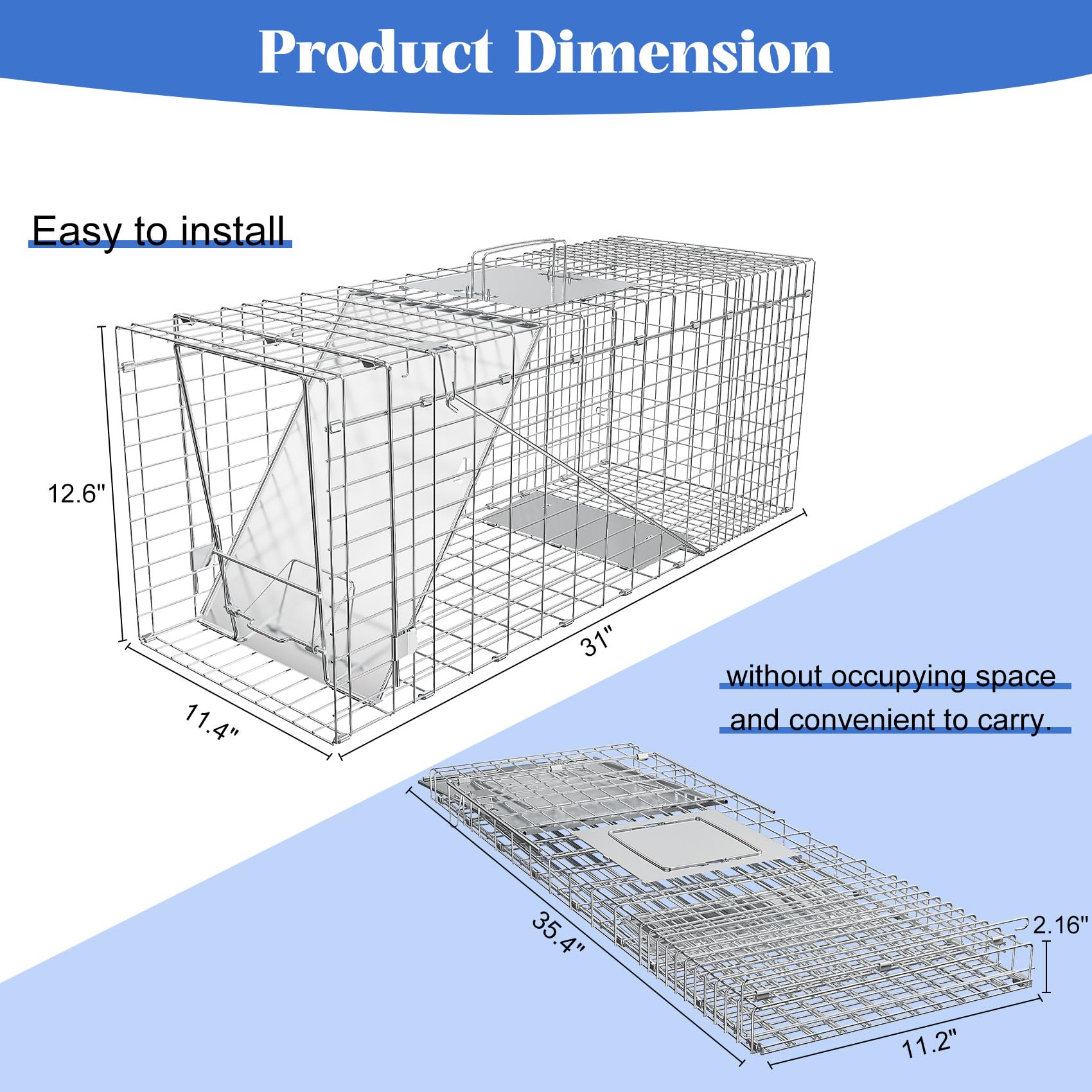 Wanqueen trap door with clips and trigger-rod showcases tamper-resistant setup
