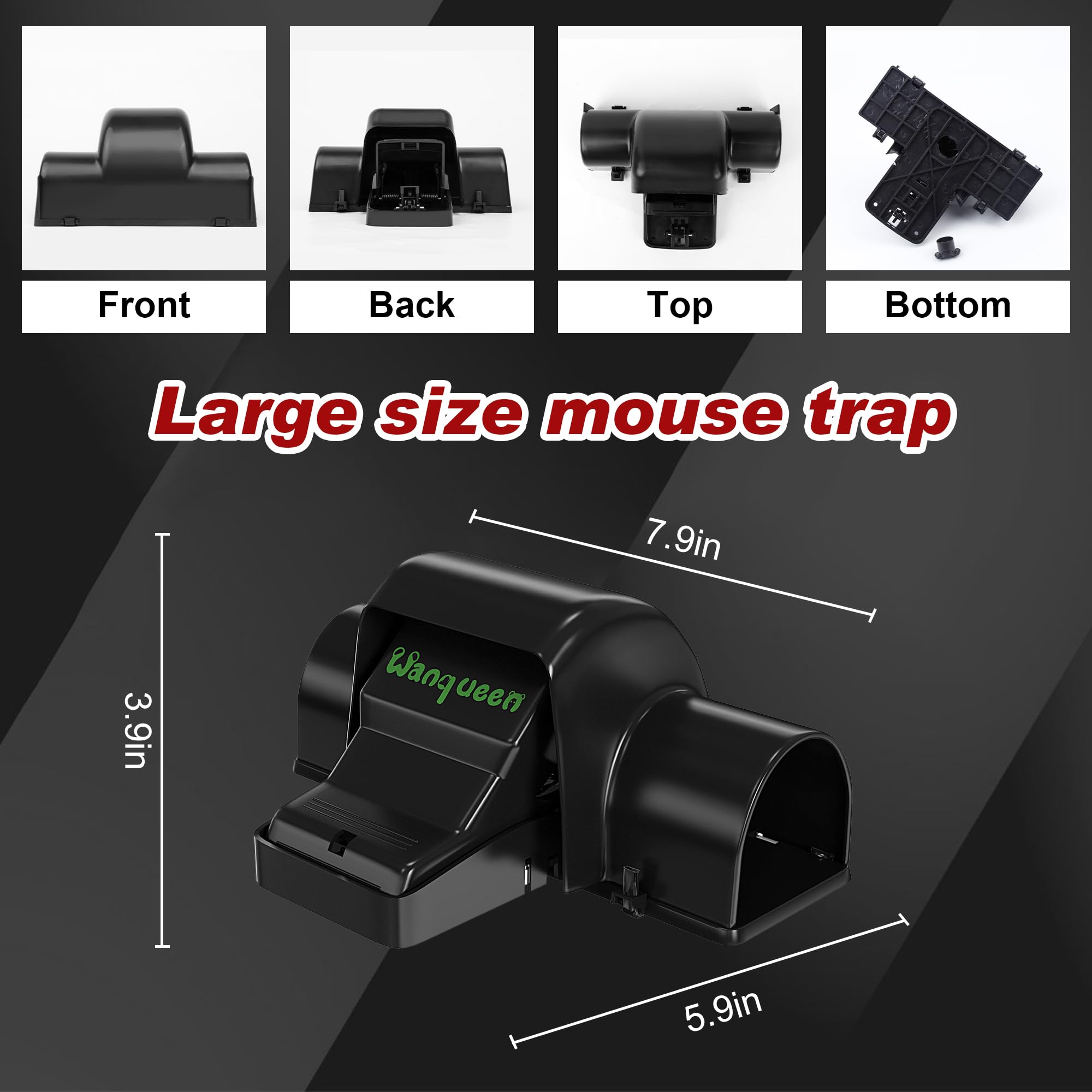 Wanqueen waterproof ABS trap material stands up to rain.