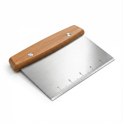 WANRHDZS dough cutter and bench scraper in use for precise pastry cutting