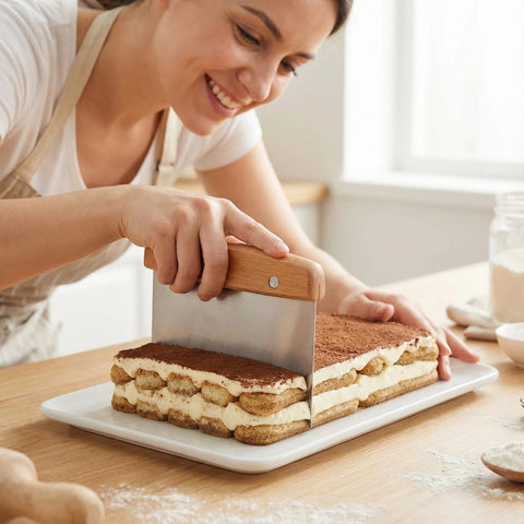  WANRHDZS kitchen tools set featuring metal scraper and wood handle