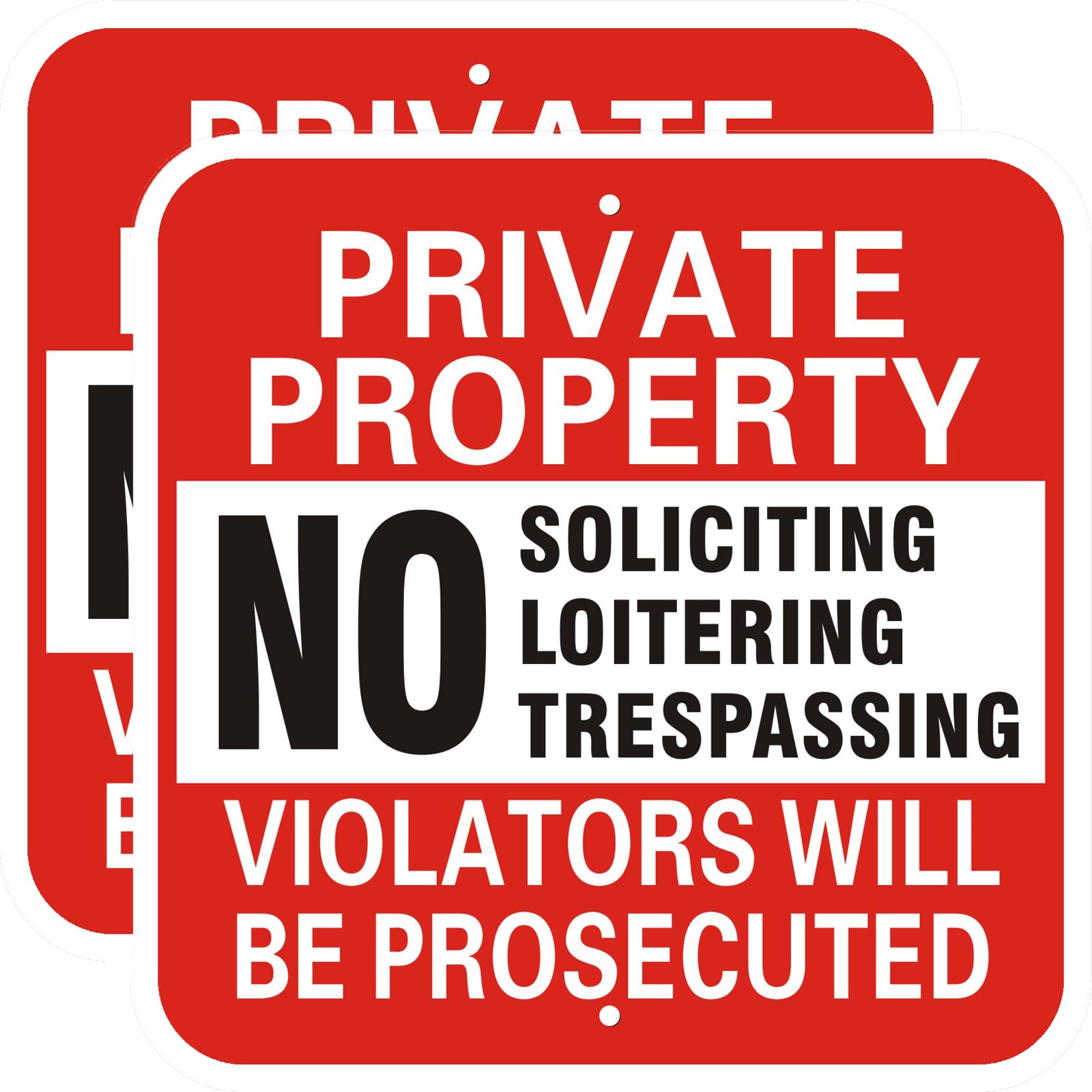 WANSMC no-soliciting sign 12x12 front view enhances privacy and deterrence.