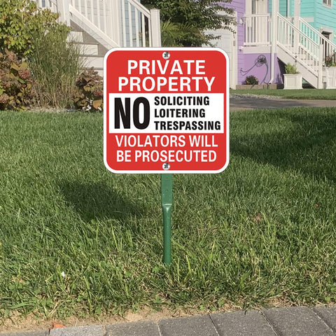 WANSMC sign mounted on fence or post improves entry control.