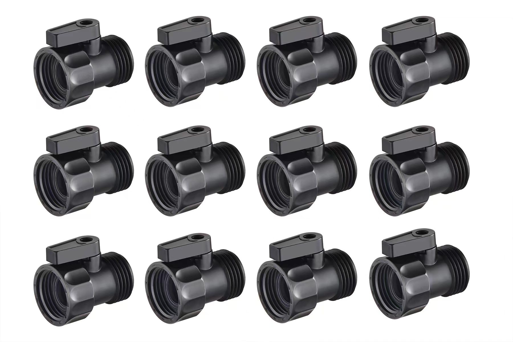 Wantmatch 12-pack hose shut-off valves offer durable, leak-free flow control for watering.