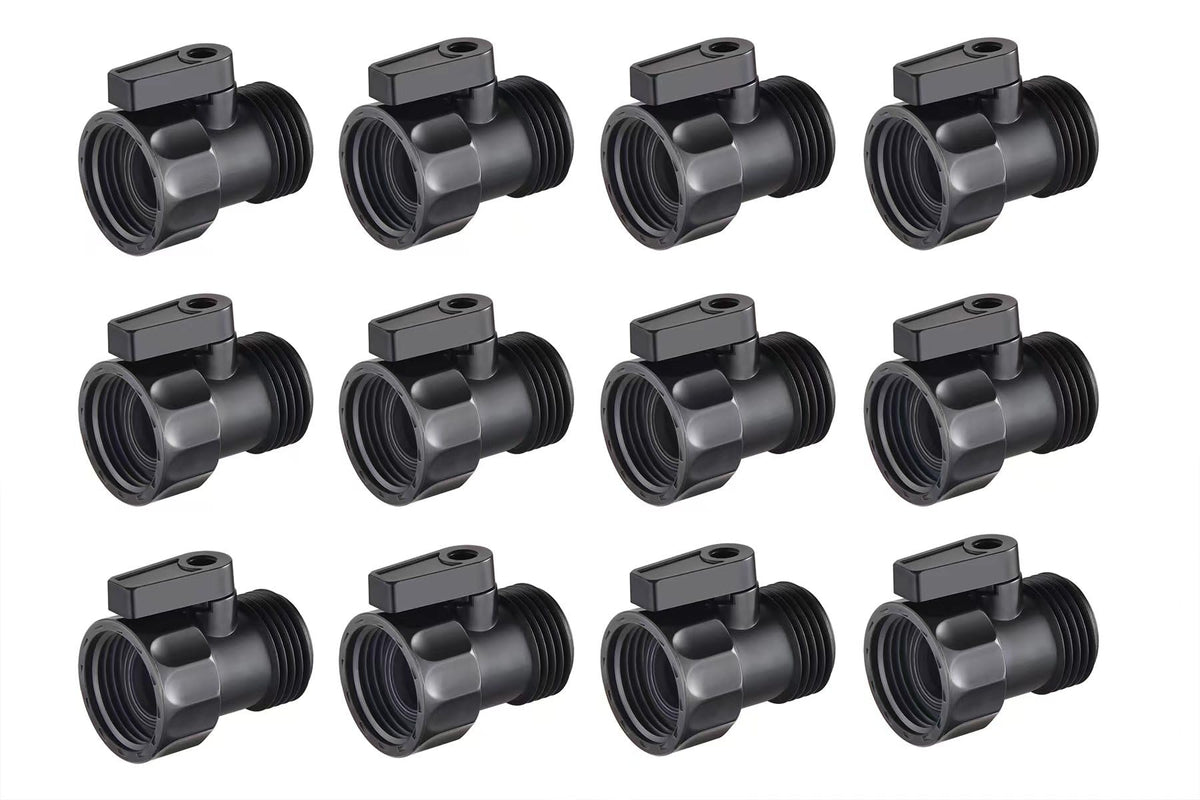 Wantmatch 12-pack hose shut-off valves offer durable, leak-free flow control for watering.