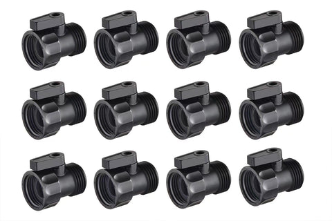 Wantmatch 12-pack hose shut-off valves offer durable, leak-free flow control for watering.
