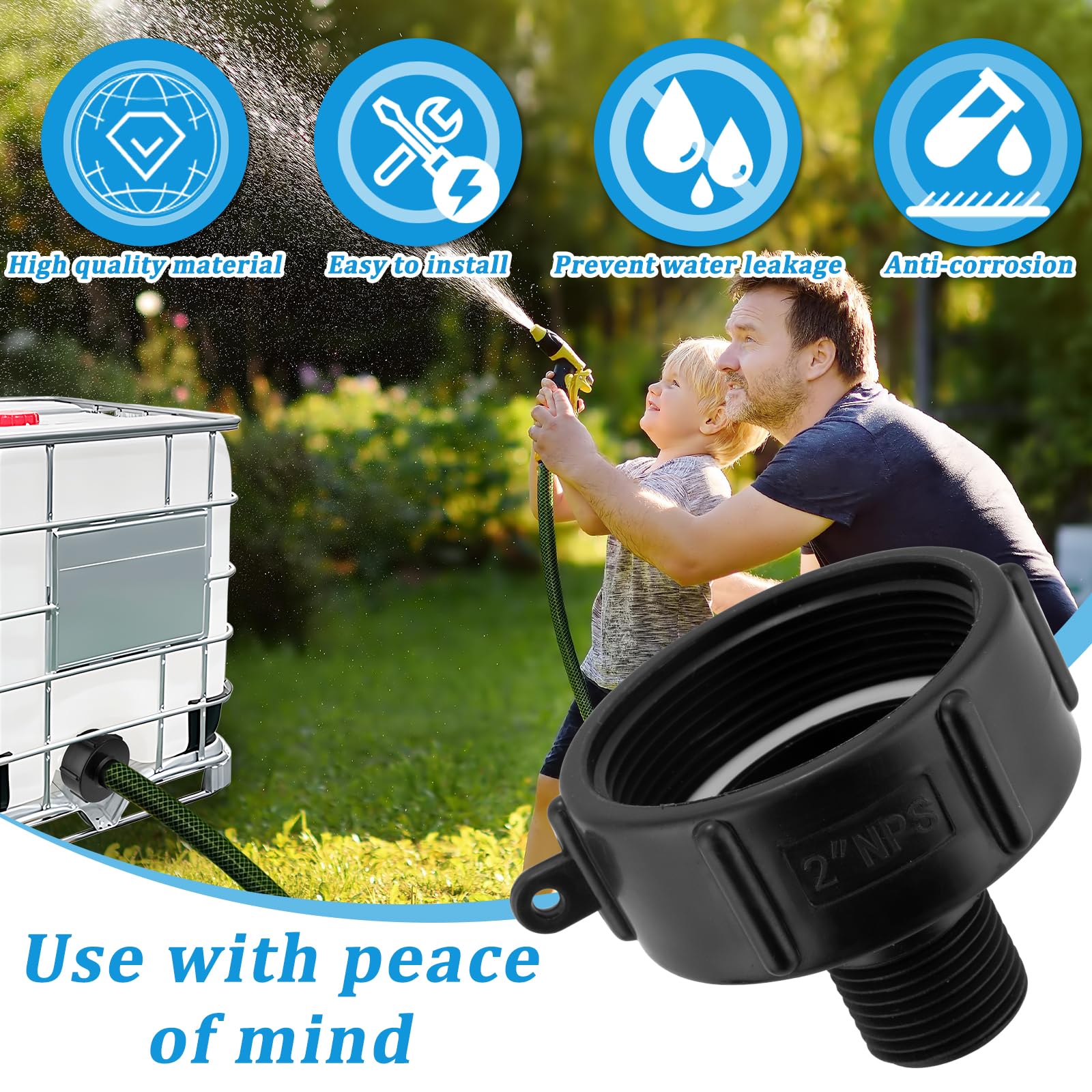 Wantmatch plastic construction resists acid and corrosion for long-lasting use.