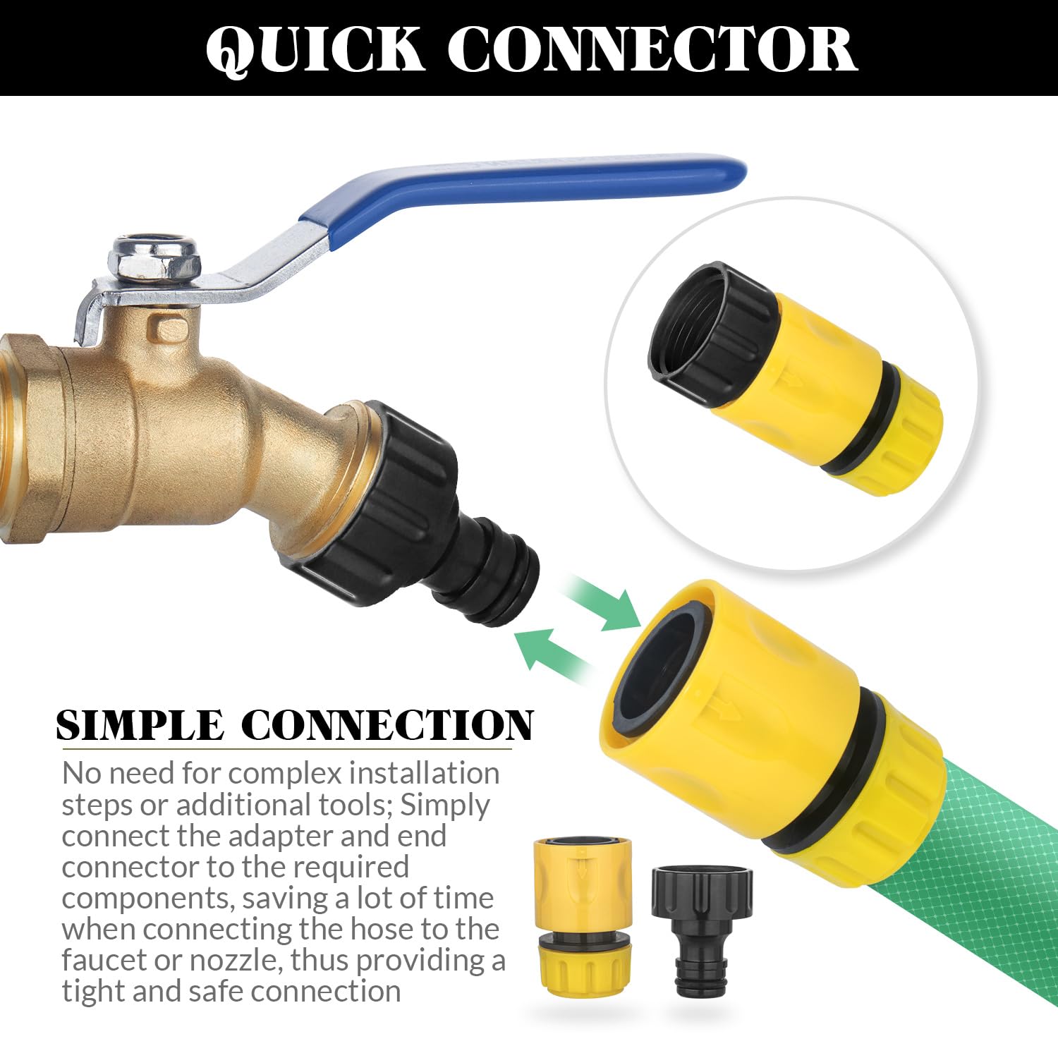 Wantmatch blue anti-slip brass valve for confident grip during garden use.