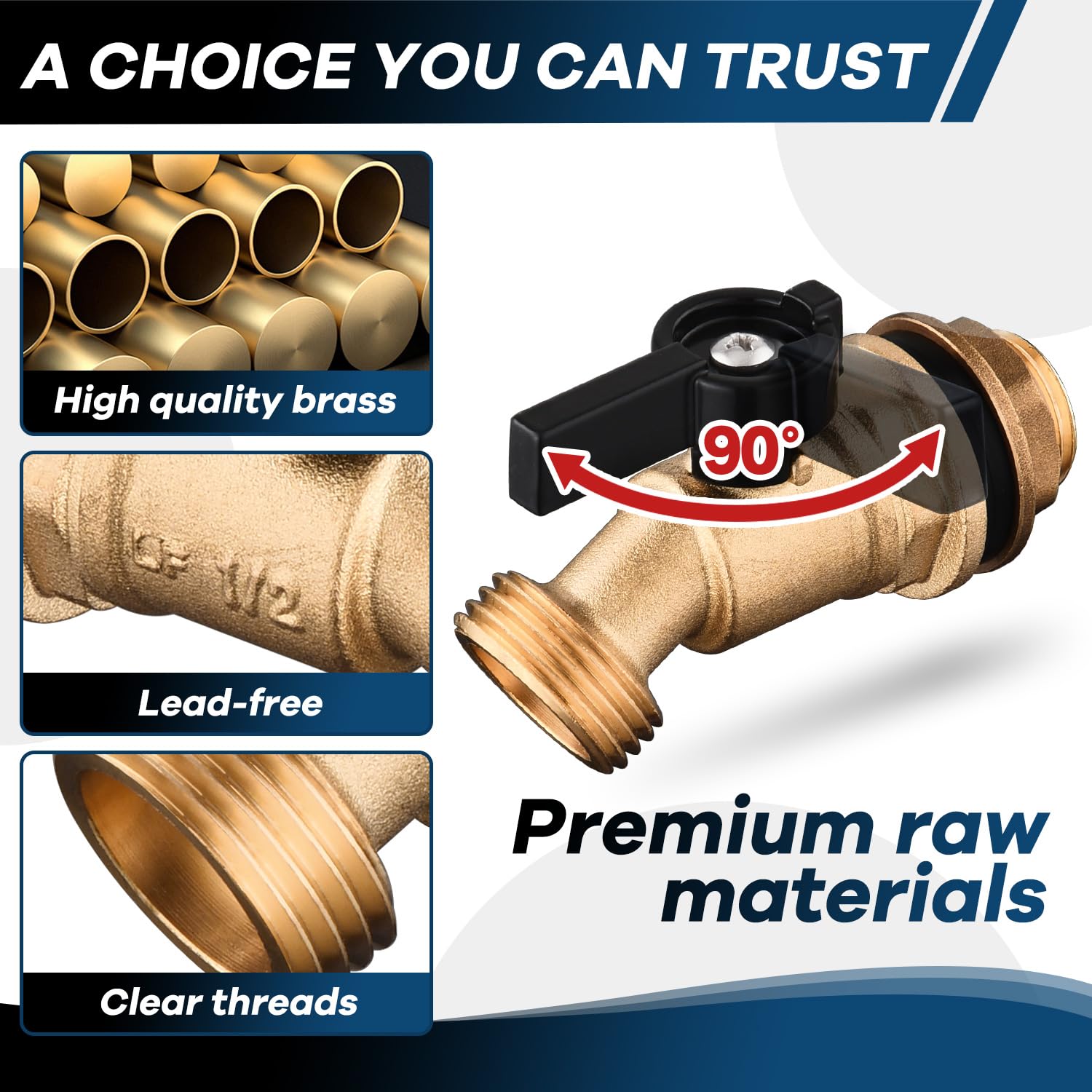 Wantmatch bulkhead fittings suit rain barrels and hoses for versatile setups.