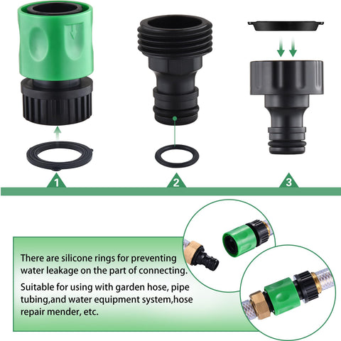 Wantmatch 3/4 inch adapters pictured for versatile hose connections.
