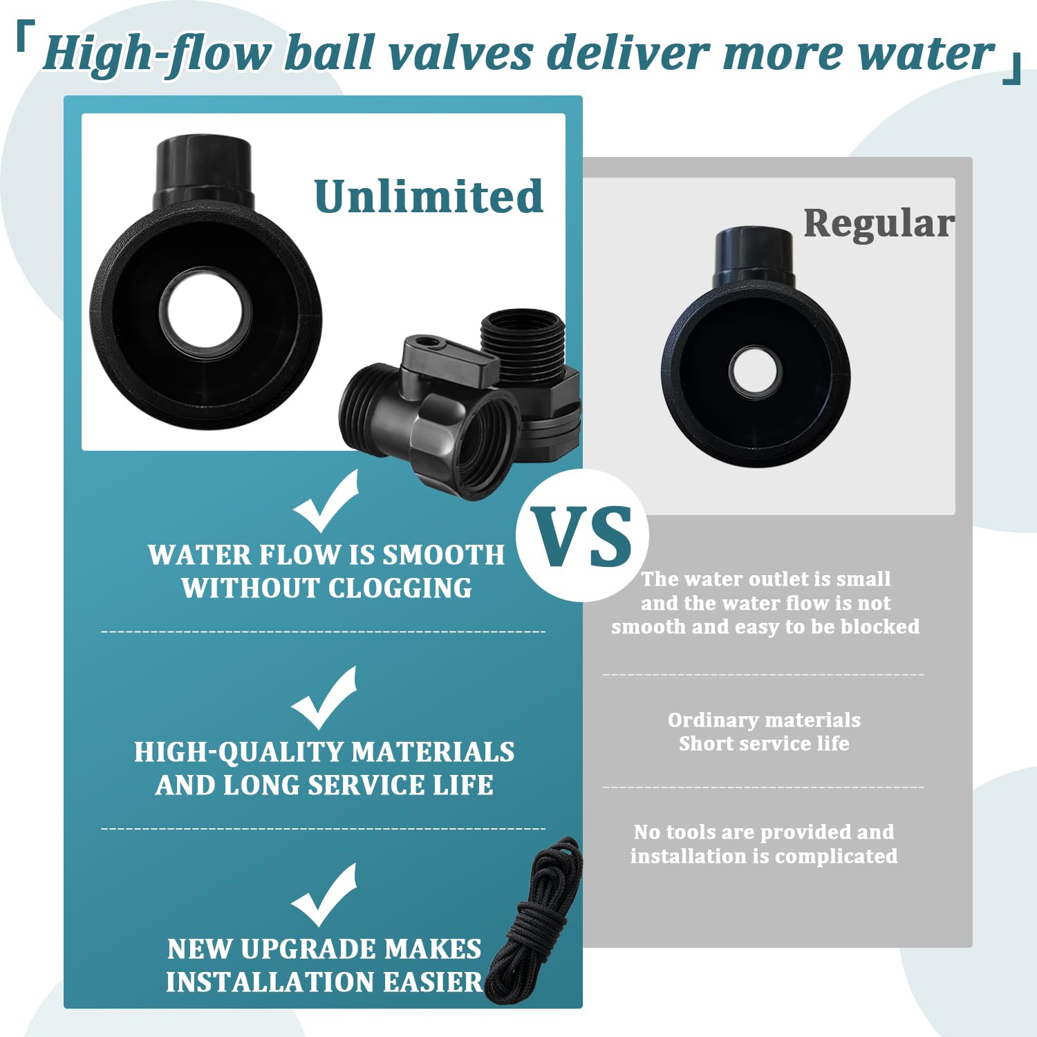 Wantmatch garden hose shut-off valve for simple water flow control