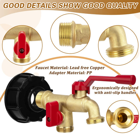 Built-in silicone gasket and brass components for durable performance