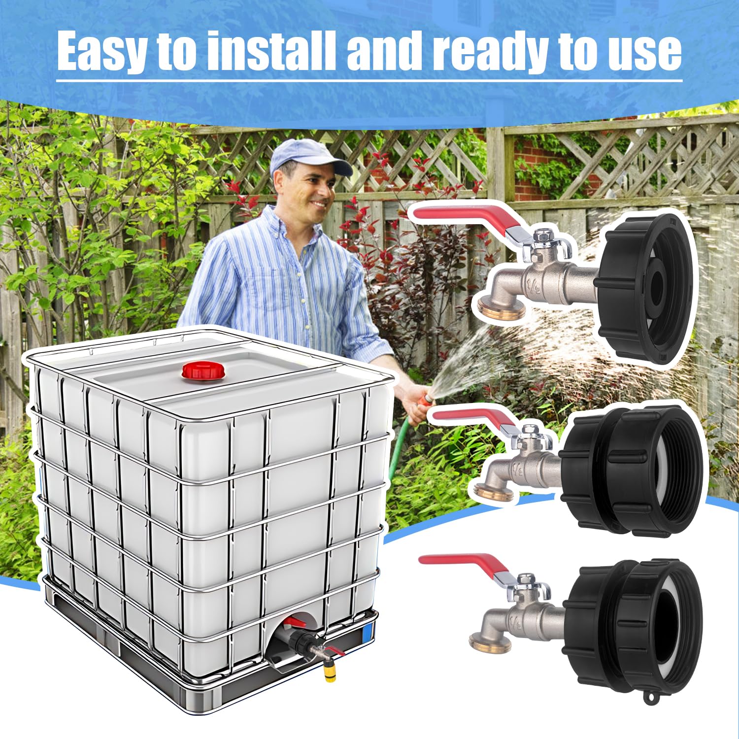 Wantmatch nickel-plated brass valve set suitable for irrigation and household use.