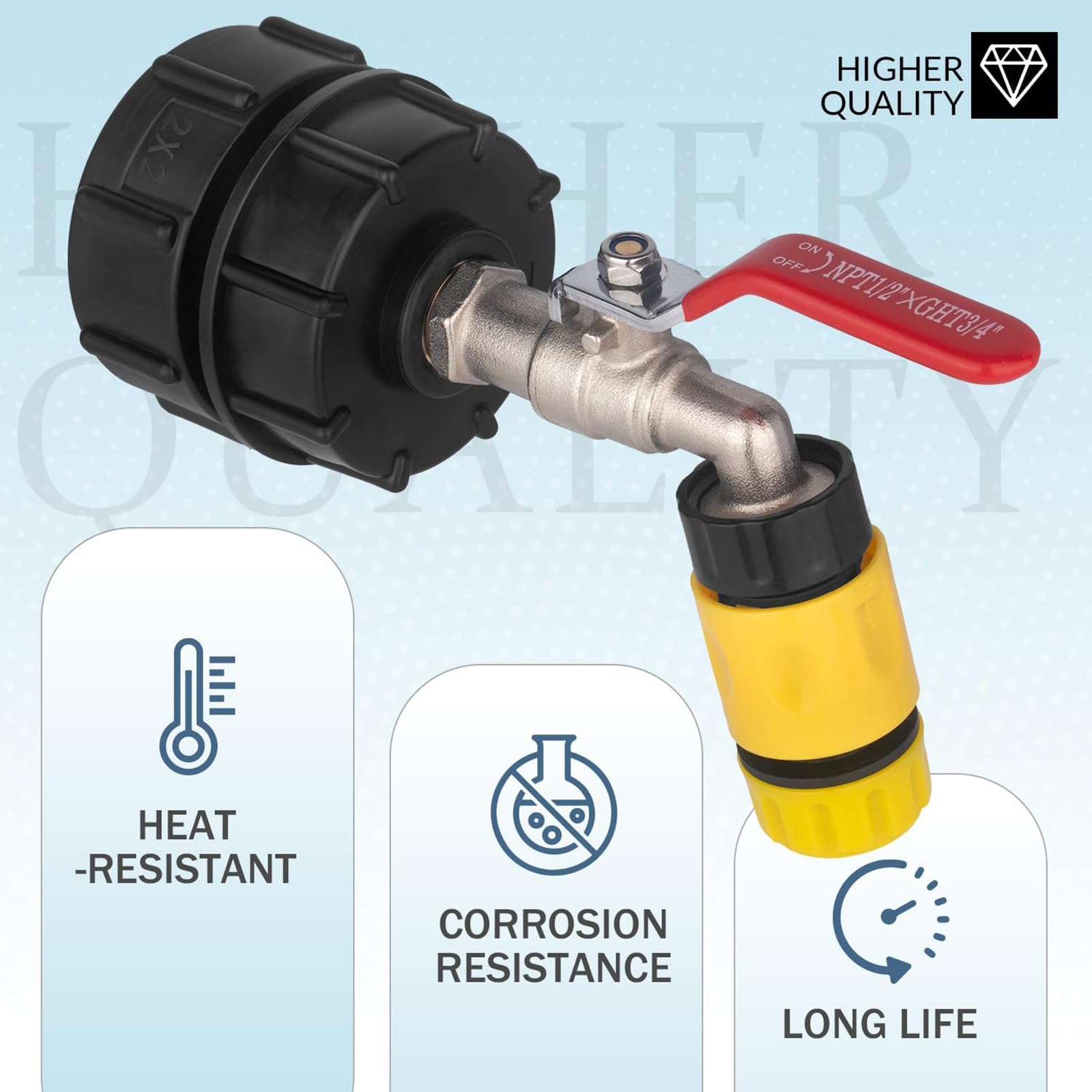 Wantmatch silicone gasket and sealing tape provide leak protection for fittings.