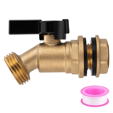 Wantmatch rain barrel spigot 3-4in GHT for leak-free water collection.