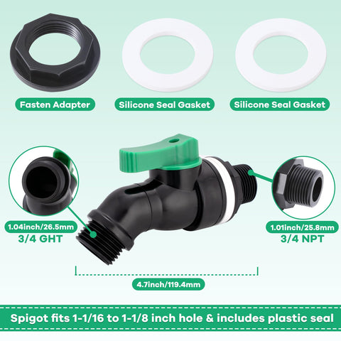 Wantmatch rain barrel spigot installation hole for easy setup with open lids.