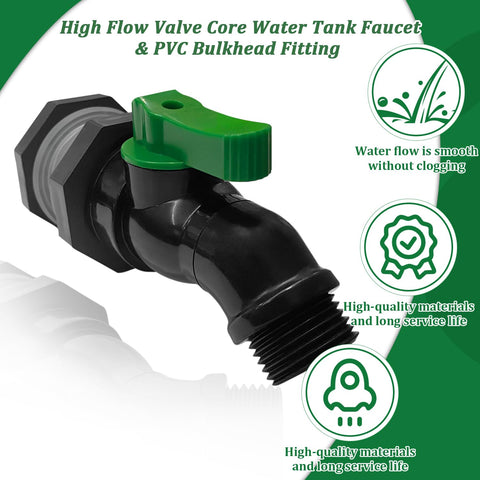 Wantmatch rain barrel spigot installation on a container