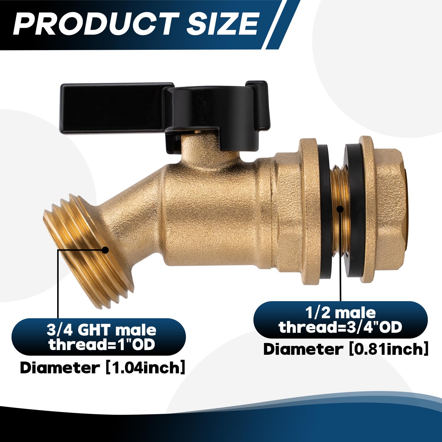 Wantmatch solid brass spigot delivers durable outdoor performance.