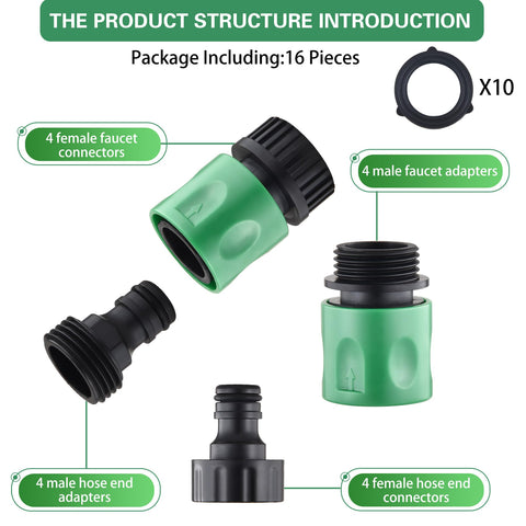 Wantmatch 3/4 inch hose ends fit most standard hoses and tools.