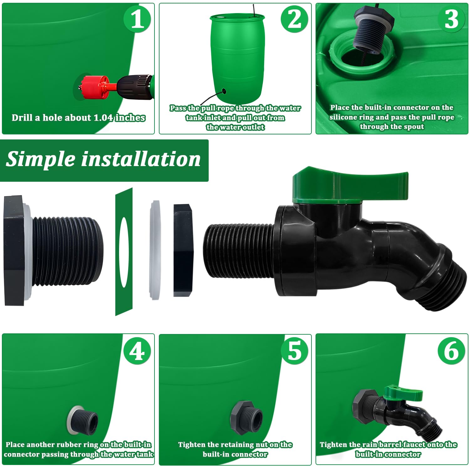 Wantmatch universal barrel fit for open lid containers