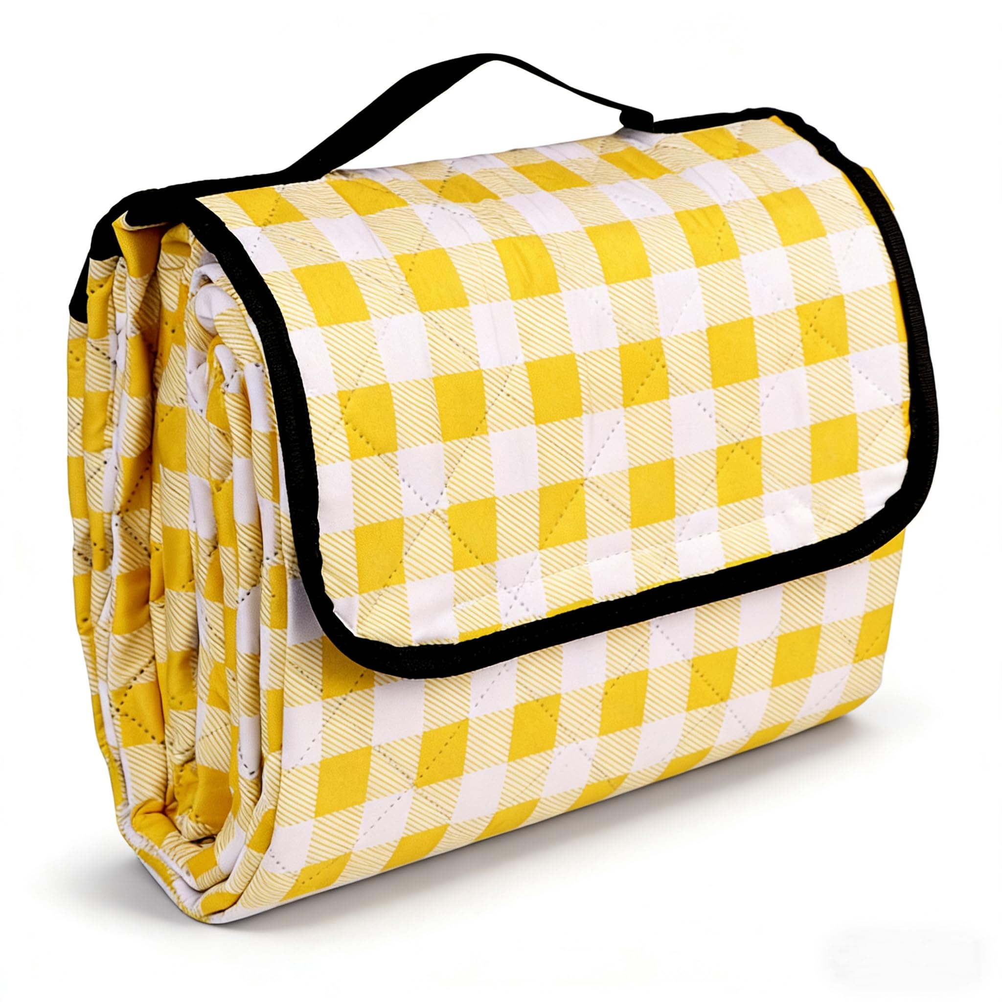 Wapodeai picnic blanket unfolded to 60x80 inches for spacious family seating outdoors.