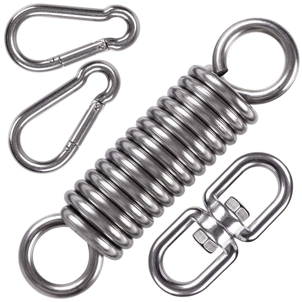 WAREMAID Hammock Chair Spring showing balanced outdoor bounce for comfort