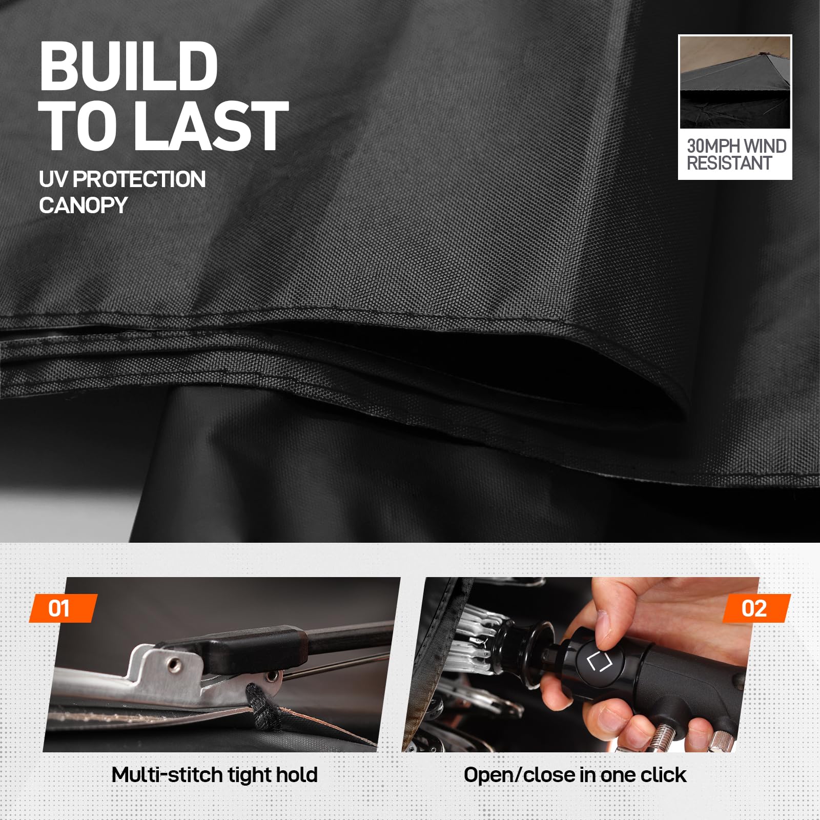 WARMOASIS 2-in-1 sun and rain protection umbrella for year-round use